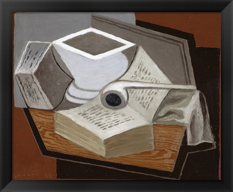 Framed Open Book, 1925 Print