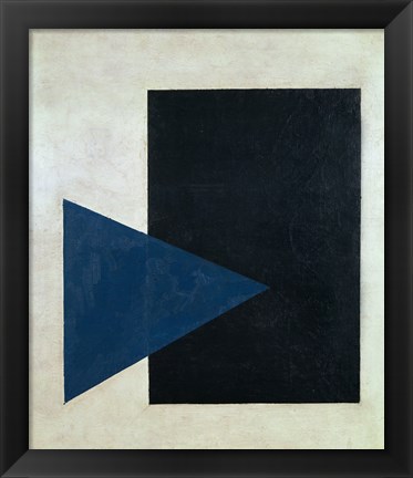 Framed Black Square, Blue Triangle, 1915 Print