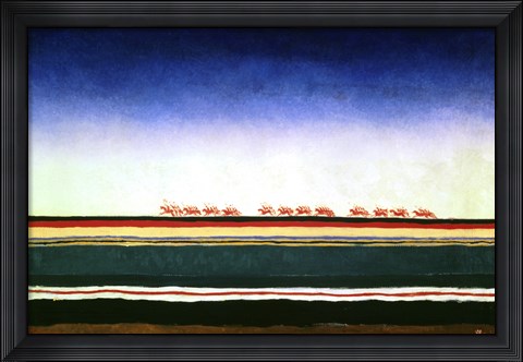 Framed Advance of The Red Cavalry Print