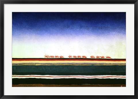 Framed Advance of The Red Cavalry Print