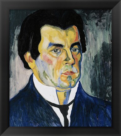 Framed Selfportrait Tempera Print