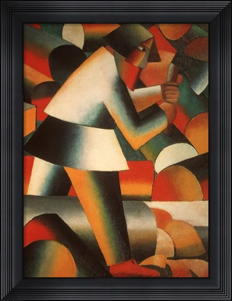 Framed Woodcutter, 1912 Print