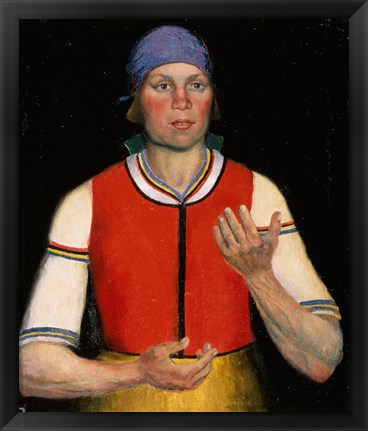 Framed Workwoman, 1933 Print