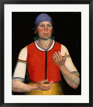 Framed Workwoman, 1933 Print