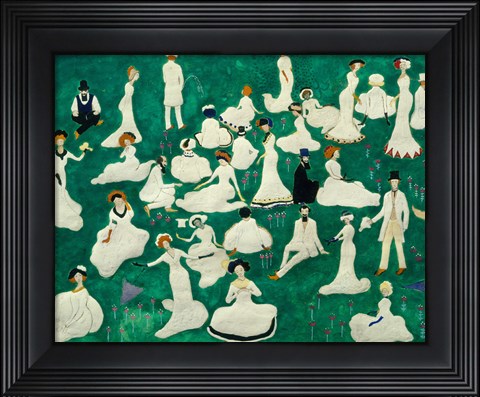 Framed Rest: High Society in Top Hats, 1908 Print