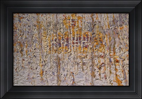 Framed Landscape with Yellow House Print