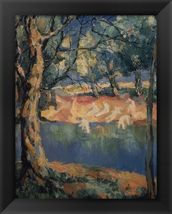 Framed River in the Woods, Late 1920s Print