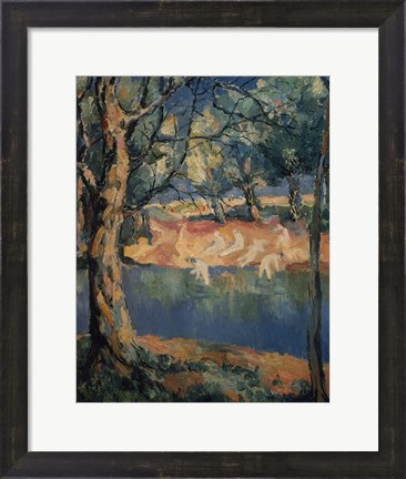 Framed River in the Woods, Late 1920s Print