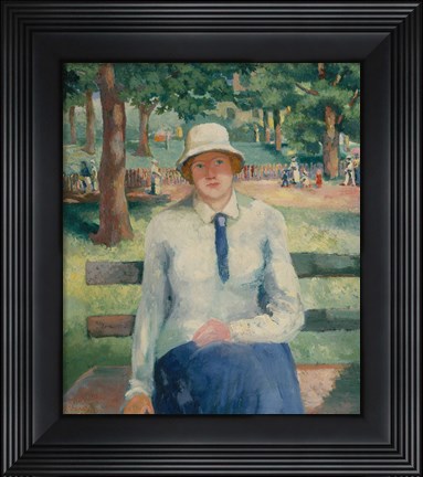 Framed Girl Relaxing, Late 1920s Print