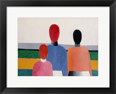 Framed Three Female Figures, c. 1928 Print