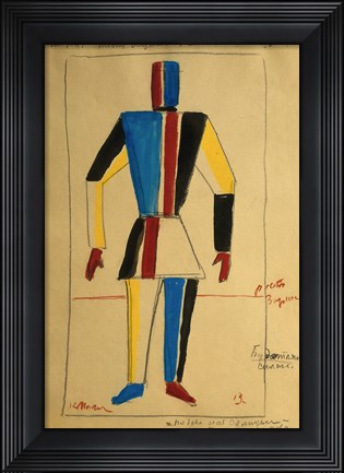 Framed Study for a Man, 1913 Print