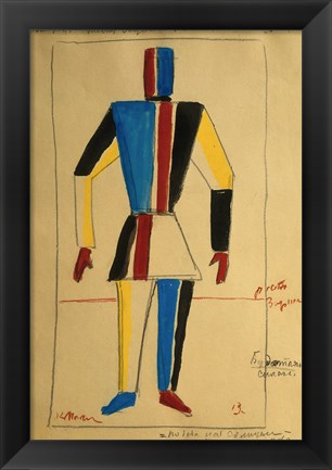 Framed Study for a Man, 1913 Print