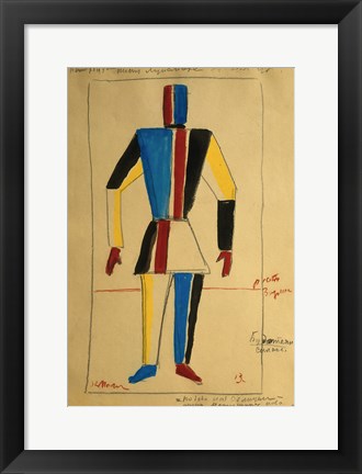 Framed Study for a Man, 1913 Print