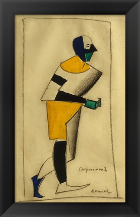 Framed Athlete, 1913 Print