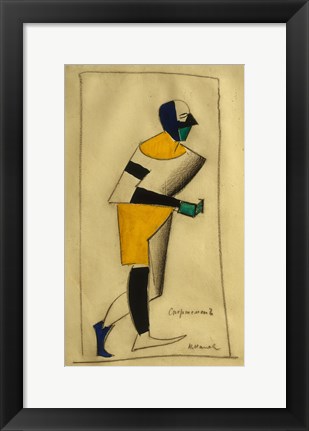 Framed Athlete, 1913 Print