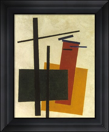 Framed Yellow, Orange, Green 1915 Print