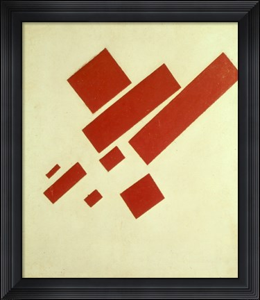 Framed Eight Red Rectangles, 1915 Print