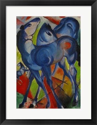 Framed Blue Fillies, 1913 Print