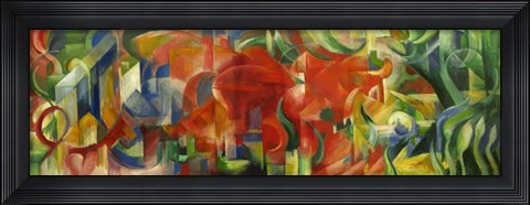 Framed Playing Forms - Spielende Formen, 1914 Print