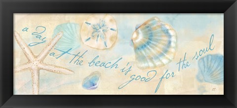 Framed Watercolor Shell Sentiment Panel II Print