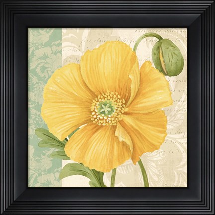 Framed Pastel Poppies I Print