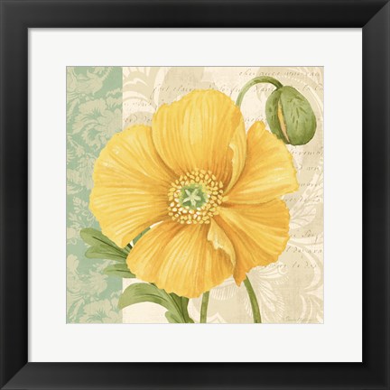 Framed Pastel Poppies I Print