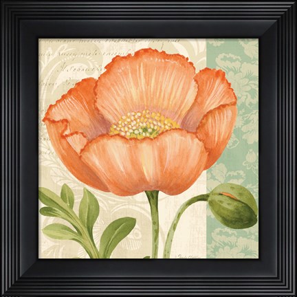 Framed Pastel Poppies II Print