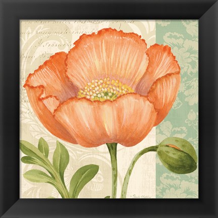 Framed Pastel Poppies II Print