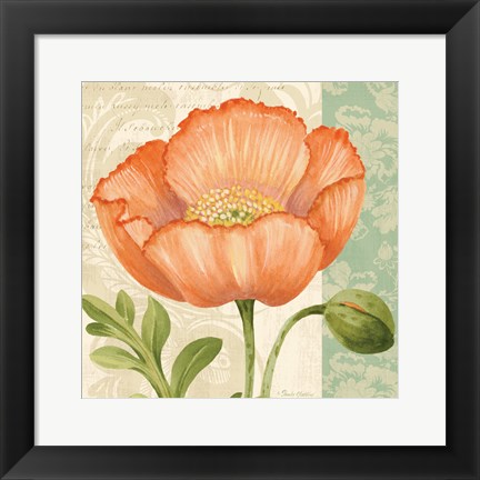 Framed Pastel Poppies II Print