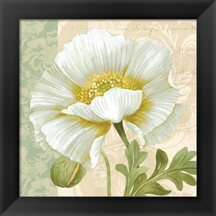 Framed Pastel Poppies III Print