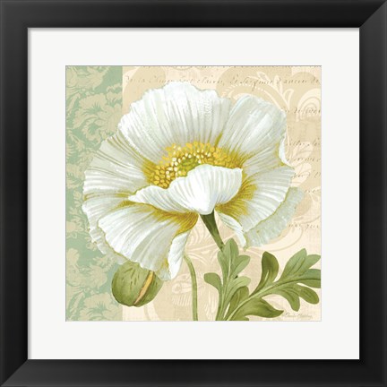 Framed Pastel Poppies III Print