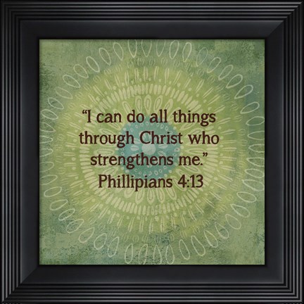 Framed Jacobean Medallion Scripture II Print