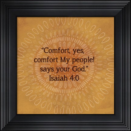 Framed Jacobean Medallion Scripture III Print