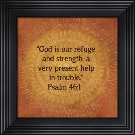 Framed Jacobean Medallion Scripture IV Print