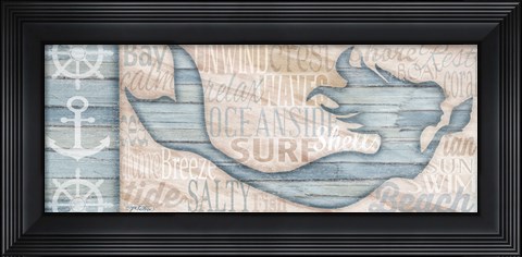 Framed Ocean Life Mermaid Print