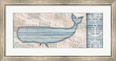 Framed Ocean Life Whale Print
