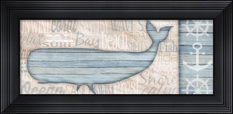 Framed Ocean Life Whale Print