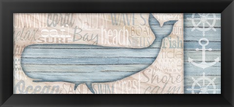 Framed Ocean Life Whale Print