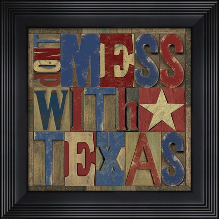 Framed Texas Printer Block I Print