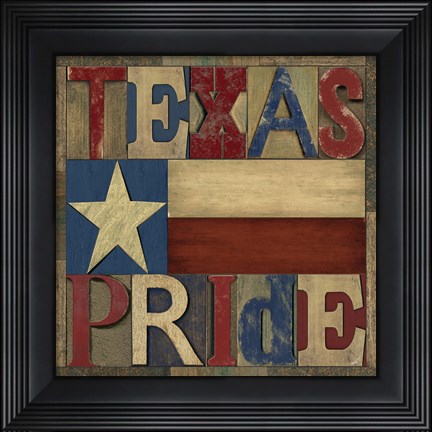 Framed Texas Printer Block II Print