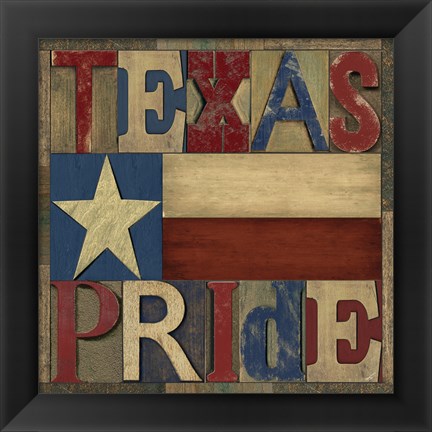 Framed Texas Printer Block II Print