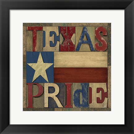 Framed Texas Printer Block II Print