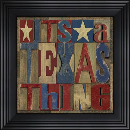 Framed Texas Printer Block III Print