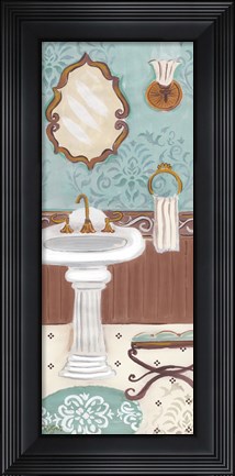 Framed Fancy Bath Panel I Print