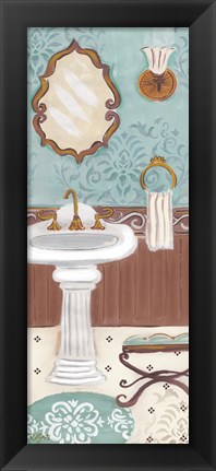 Framed Fancy Bath Panel I Print