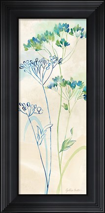 Framed Indigo Wildflowers Panel II Print