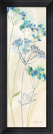 Framed Indigo Wildflowers Panel I Print