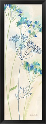 Framed Indigo Wildflowers Panel I Print