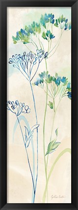 Framed Indigo Wildflowers Panel II Print