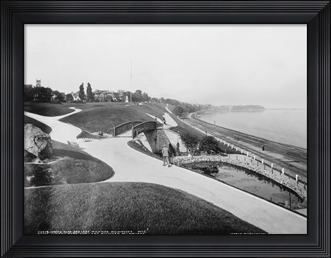 Framed Juneau Park and Lake Michigan, Milwaukee Print